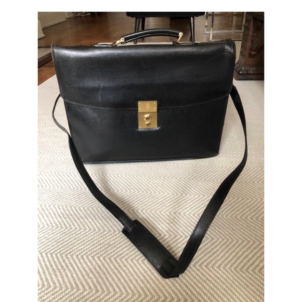 Mark Cross Black leather women's briefcase